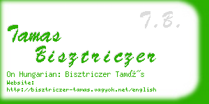 tamas bisztriczer business card